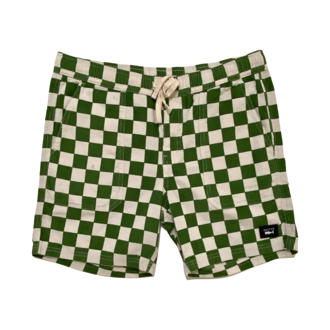 CHECK PANAMA CORD WALKSHORT GREEN