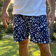 PANAMA CORD BLOSSOM NAVY WALKSHORTS