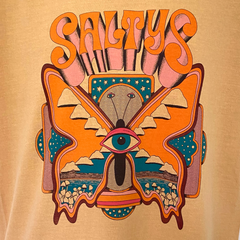 BUTTERFLY TEE WASHED MUSTARD