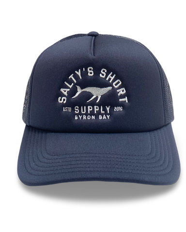 WHALE TRUCKERS CAP NAVY