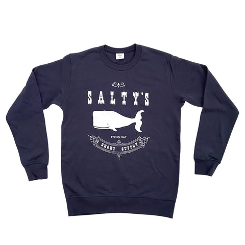 WHALE LOGO SWEATER PETROL BLUE